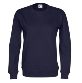 Organic Katoen Crew neck sweater Cottover unisex kleur navy