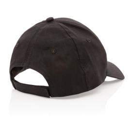 Impact 6 panel 190gr gerecycled katoenen cap, AWARE™ tracer, zwart