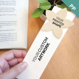 Large Eco Bookmark, met een geprint vormpje