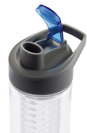 Waterfles met infuser, blauw