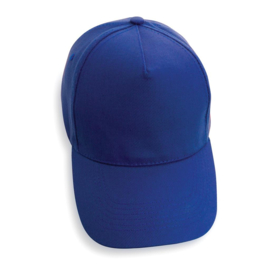 Impact 5 panel 280gr recycled katoenen cap met AWARE™ tracer, blauw