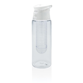 Afsluitbare waterfles met infuser, wit