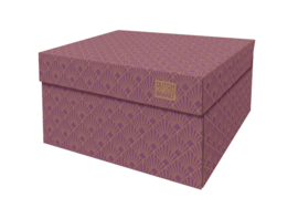 Dutch Design Storage Box Kerst Art Deco Violet Velvet - Large