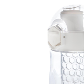 Honeycomb afsluitbare lekvrije waterfles met infuser, wit