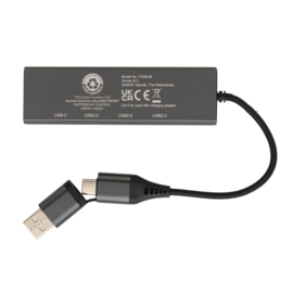 Terra RCS gerecycled aluminium hub met 3 USB-poorten