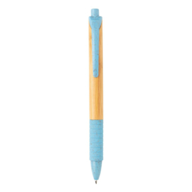 Bamboe & tarwestro pen, blauw