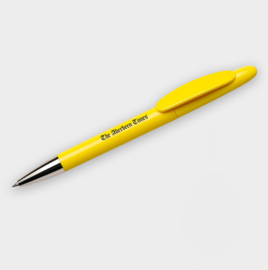 Gerecyclede pen gemaakt van gerecycled plastic, geel