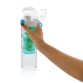 Honeycomb afsluitbare lekvrije waterfles met infuser, turquo