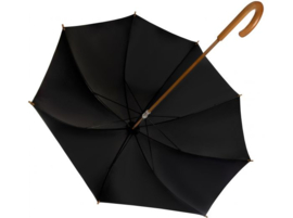 Klassieke Eco Paraplu, Handopening & Windproof, zwart