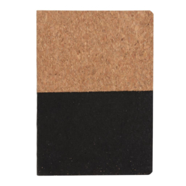 Eco kurk notitieboek, zwart