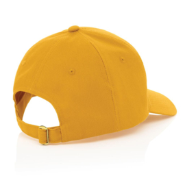 Impact 6 panel 280gr gerecycled katoenen cap, AWARE™ tracer, geel