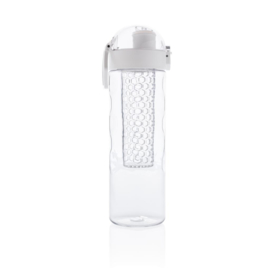 Honeycomb afsluitbare lekvrije waterfles met infuser, wit