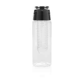 Afsluitbare waterfles met infuser, zwart