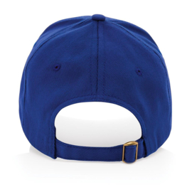 Impact 5 panel 280gr recycled katoenen cap met AWARE™ tracer, blauw