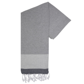 Unique Hammam handdoek - Navi Medium Grey Light Grey