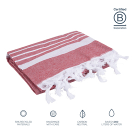 Reycycled Hammam Handdoek, Promo Red