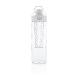 Honeycomb afsluitbare lekvrije waterfles met infuser, wit