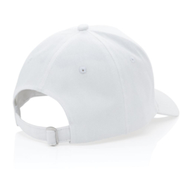 Impact 5 panel 280gr recycled katoenen cap met AWARE™ tracer, wit