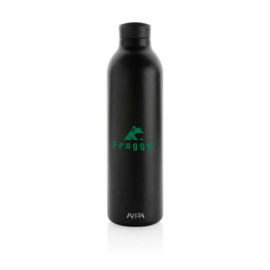 Avira Avior RCS gerecycled roestvrijstalen fles 1L - zwart