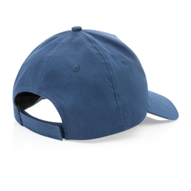 Impact 5 panel 190gr gerecycled katoenen cap, AWARE™ tracer, donkerblauw