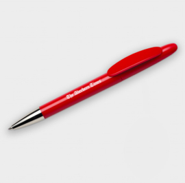 Gerecyclede pen gemaakt van gerecycled plastic, rood