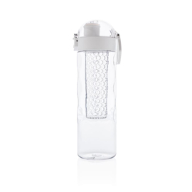 Honeycomb afsluitbare lekvrije waterfles met infuser, wit