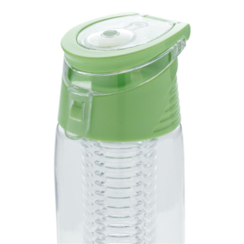 Afsluitbare waterfles met infuser, groen