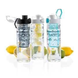 Honeycomb afsluitbare lekvrije waterfles met infuser, wit