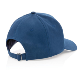 Impact 5 panel 280gr recycled katoenen cap met AWARE™ tracer, donkerblauw