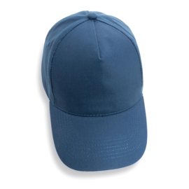 Impact 5 panel 280gr recycled katoenen cap met AWARE™ tracer, donkerblauw