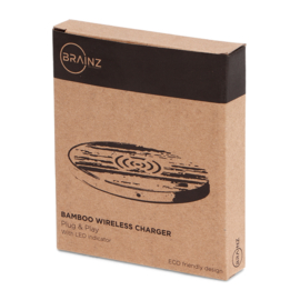BRAINZ Wireless Charger Circle Bamboo