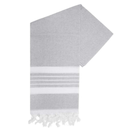 Gerecycled Hamam Handdoek, promo Light Grey