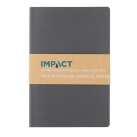 Impact softcover steenpapier notitieboek A5, antraciet