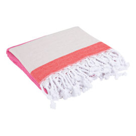 Unique Hammam handdoek - Fuchsia Beige