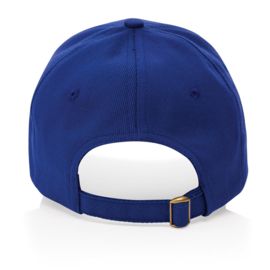 Impact 6 panel 280gr gerecycled katoenen cap, AWARE™ tracer, blauw