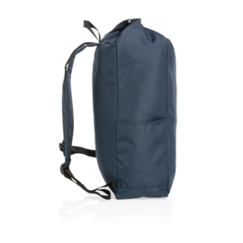 Impact AWARE™ RPET lichtgewicht rolltop rugzak, donkerblauw