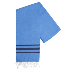Vibe Hammam handdoek - Light Blue & Navy