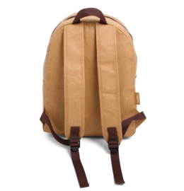 Washed Kraft Backpack 100% Recycled, Bruin