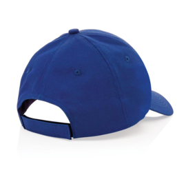 Impact 6 panel 190gr gerecycled katoenen cap, AWARE™ tracer, blauw