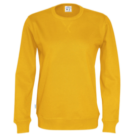 Organic Katoen Crew neck sweater Cottover unisex kleur geel
