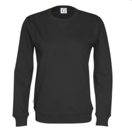 Organic Katoen Crew neck sweater Cottover unisex kleur zwart