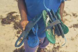 Gerecycled  flip-flop Sleutelhanger