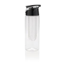 Afsluitbare waterfles met infuser, zwart