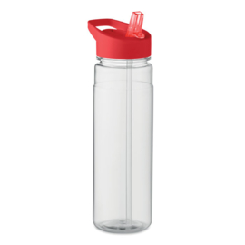 RPET drinkfles met fliptop, rood