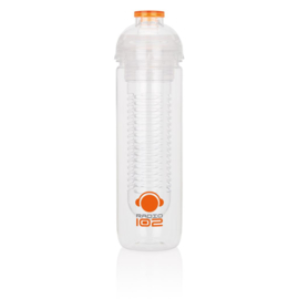 Waterfles met infuser, oranje