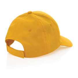 Impact 6 panel 190gr gerecycled katoenen cap, AWARE™ tracer, geel