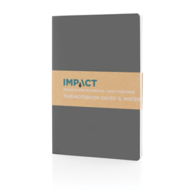 Impact softcover steenpapier notitieboek A5, antraciet