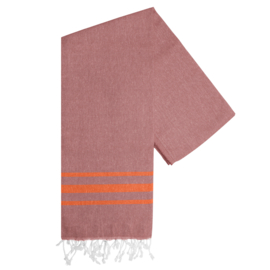 Vibe Hammam handdoek - Brick & Orange