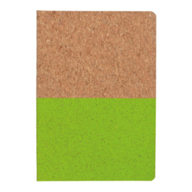Eco kurk notitieboek, groen