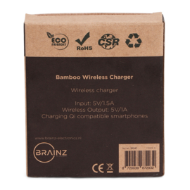 BRAINZ Wireless Charger Circle Bamboo